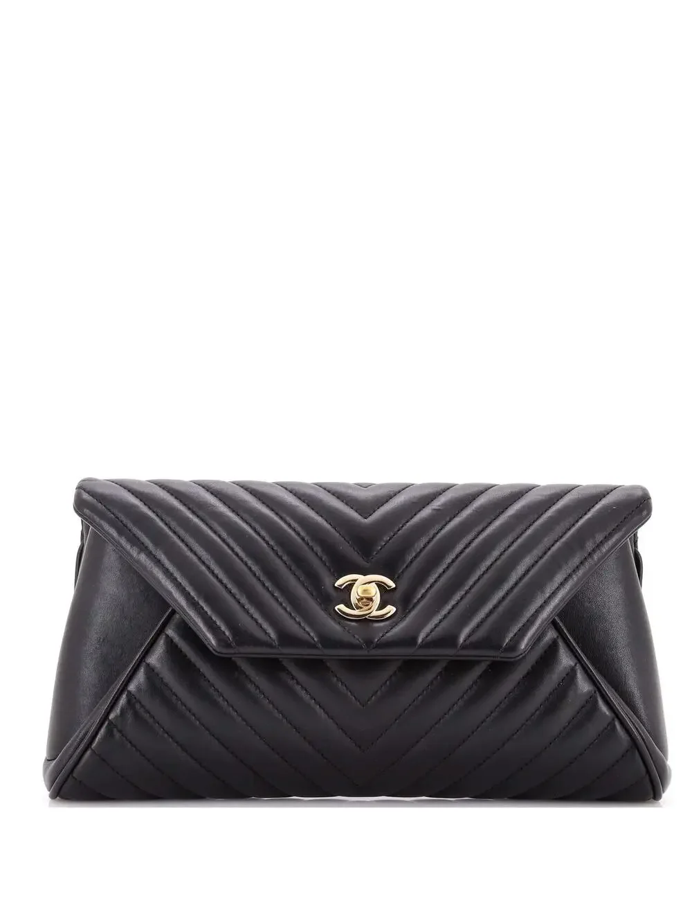 Chanel Fold Up Again Clutch Chevron #240096C29B